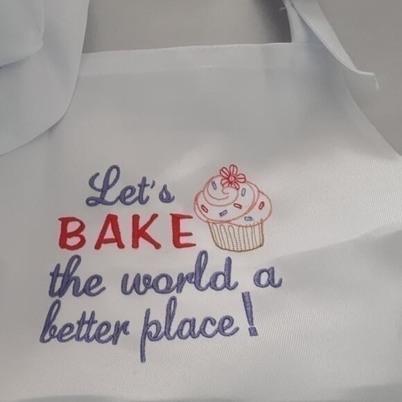 Apron and Chef Hat Costume Embroidered Handmade yellow - Picture 9 of 16